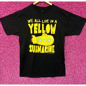 The Beatles We All Live In A Yellow Submarine rock Tshirt size large